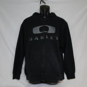 Vintage Oakley Black Hoodie Sweater Sz Large
